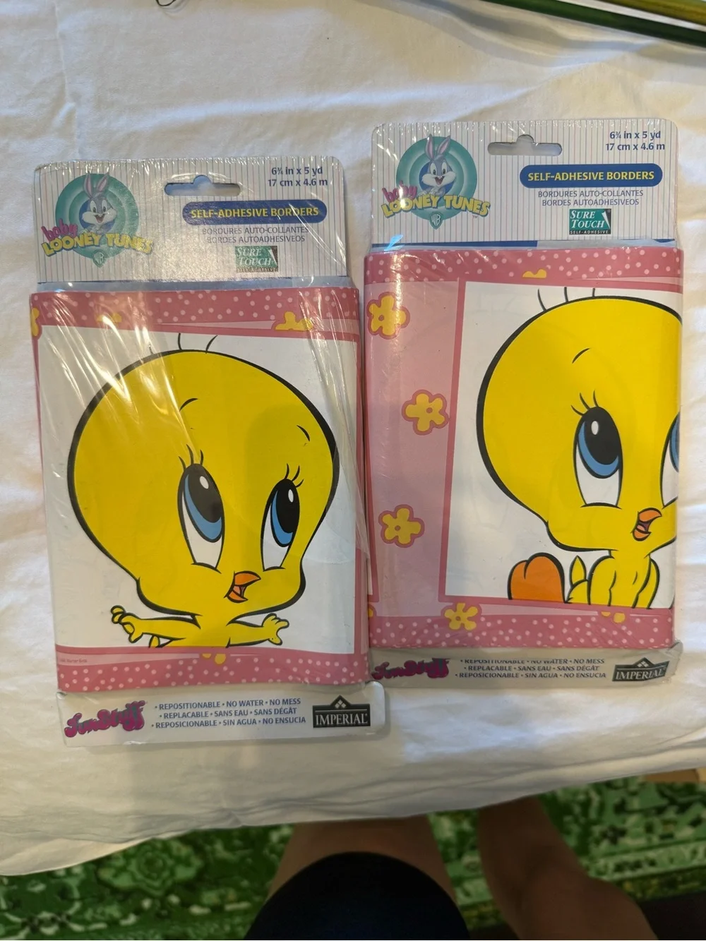 Warner Bros. Tweety Pink and Yellow Baby Looney Tunes Self-Adhesive Border